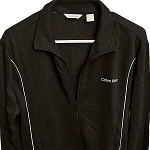 Calvin Klein Zip Up Jacket SM Calvin Klein ZipUp Jacket w/ Front Pockets BLACK